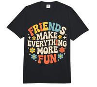 Friends Make Everything More Fun Vinculación de Amistad Comfort Colors Adult Heavyweight T-Shirt
