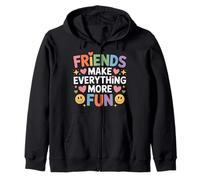 Friends Make Everything More Fun Vinculación de Amistad - Sudadera con Capucha