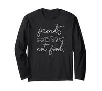 Friends Not Food vegetariano damas de bienestar animales Manga Larga