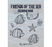 Friends of the Sea: See seashells, anchors, sharks, mermaids, and fish in this coloring book