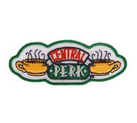 Friends - Parches Termoadhesivos Diseño Bordado Central Perk (Talla Única) (Amarillo, Verde, Blanco)