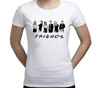 Friends TV Show Characters Logo Friends TV Show Camiseta para Mujer Blanco S