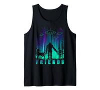 Friends Unicorn Bigfoot Alien Sasquatch UFO Abduction Camiseta sin Mangas