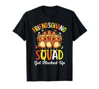 Friendsgiving Squad Get Flocked Up Thanksgiving Funny Turkey Camiseta