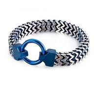 Friendship Bracelets, Positive and Negative Chain with Circular Buckle Stainless Steel Bangle Bracelets