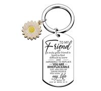 Friendship Keyring Gift Appreciation, Keychain True To My Friend Appreciation Birthday Graduation Sorority Celebration For Her | Perfect Suitable Ideal for Usages Scenarios, 1.1*1.97 inches