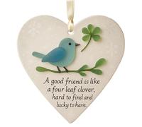 Friendship Ornament - Sea Glass Decor Friendship Ornaments | Acrylic Heart-Shaped Pendant Decorations | Hangable Keepsake Seasonal Decoration For Window Balcony Farmhouse Bedroom - 3.15x3.15 Inches