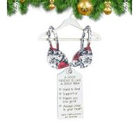 Friendship Pendant - Funny Bra Shaped Seasonal Display | Friendship Decor Eye Catching Hanging Ornament for Door, Wall, Window, Living Room or Bedroom, 5.91x3.74in