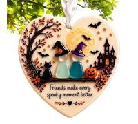 Friendship Sea Glass Pendant - Halloween Handcrafted Ornament