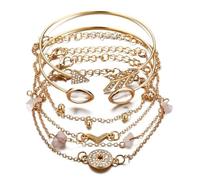 Frienemy - Pulsera de plata de ley con cristales para mujer e iconos de estilo, pulsera de tenis ajustable, regalo elegante para cumpleaños, aniversario, San Valentín, Adjustable, No es una piedra