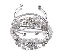 Frienemy - Pulsera de plata de ley con cristales para mujer e iconos de estilo, pulsera de tenis ajustable, regalo elegante para cumpleaños, aniversario, San Valentín, Adjustable, No es una piedra