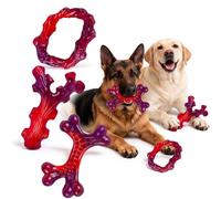 Frienhund Paquete de 6 juguetes indestructibles para perros para razas grandes: juguetes para perros para masticadores agresivos, huesos masticables de nailon para perros grandes, perro, sabor