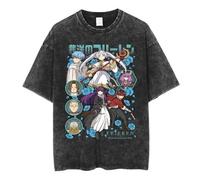 Frieren: Beyond Journey’s End Vintage Washed T-Shirt, Unisex Oversized Anime Graphic tee, Retro Streetwear Casual Top for Fans-3||x_s