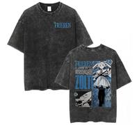 Frieren: Beyond Journey’s End Vintage Washed T-Shirt, Unisex Oversized Anime Graphic tee, Retro Streetwear Casual Top for Fans-23||x_s