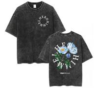 Frieren: Beyond Journey’s End Vintage Washed T-Shirt, Unisex Oversized Anime Graphic tee, Retro Streetwear Casual Top for Fans-12||x_s