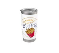 Fries Merienda Papas fritas vintage Papas fritas retro papa Vaso térmico de acero inoxidable de doble pared