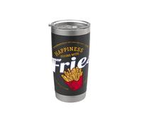 Fries Merienda Papas fritas vintage Papas fritas retro papa Vaso térmico de acero inoxidable de doble pared