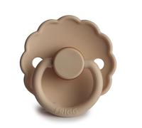 FRIGG Daisy Chupete de látex | Chupete clásico 1 paquete | Pezón simétrico en forma de cereza | Sin BPA | Fabricado en Dinamarca | Chupete de látex | Croissant - Talla 2 (6-18 meses)