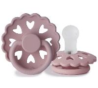 FRIGG Fairytale Chupete 2-Pack | Chupete de silicona | Sin BPA | Fabricado en Dinamarca | Tetina simétrica tipo cereza | (Twilight Mauve/Primrose, Talla 1 (0-6 Meses))