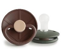 Frigg Little Viking Chupete Block Silicona Cocoa/Olive +0m 2 uds