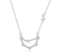 Friggem Colgante de constelación de Collar de Capricornio de Plata esterlina, Collar de 12 horóscopos Regalos de cumpleaños de diciembre a enero para Mujeres Astrología Zodiaco Star Jewelry