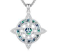 Friggem Collar Nudo de Bruja para Mujer Colgante Nudo de Bruja Plata de Ley 925 con Collar Nudo Celta Joyas Celta Irlandés Brujeria, Joyería Amuleto de Proteccion Brujeria Regalo