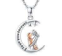 Friggem Collar para Mamá, collar con colgante de madre e hijo de plata de ley 925, regalos de dia de la madre joyería para mamá de hija (B2: Oro rosa)