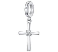 Friggem Cruz Colgante Charm Plata de Ley 925, Charms Abalorios para Pulsera Collar Joyas para Madre, Mama, Mujer y Amiga