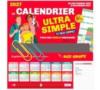 Frigobloc Le calendrier ultra simple maxi-compact pour une famille organisée !: Avec 1 crayon et 500 stickers colorés