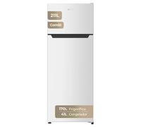 Frigorífico 2 Puertas EVVO F40, 170 l + 41 l, 142,8 cm, Clase E, Blanco Blanco