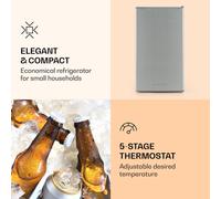Frigorífico Alleinversorger 91 litros, 2 niveles termostato de 5 niveles para compartimento de hielo Klarstein