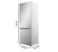 Frigorífico Americano Cecotec Bolero CoolMarket Combi FD 499 Inox Total No Frost 179cm 499L E Inox