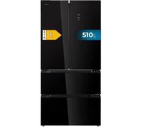 Frigorífico Americano Cecotec Bolero CoolMarket FD 510 Glass Total No Frost 183cm 510L E Negro Display Door Inverter
