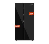 Frigorífico americano evvo f90b glass, 352 l + 198 l, total no frost, puerta cristal negro