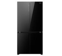 Frigorífico Americano Hisense RQ768N4GBE Total No Frost 190 cm 591L E Cristal Negro Control Táctil