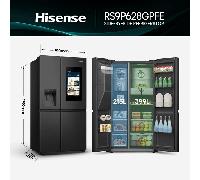 FRIGORIFICO AMERICANO HISENSE RS9P628GPFE NOFROST E NEGRO