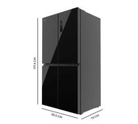 Frigorífico Bolero CoolMarket 4D 601 litros Cristal Negro Tecnología NoFrost y Motor Inverter Plus Ecológico de Cecotec