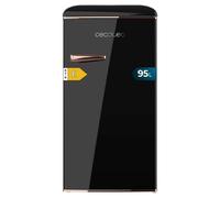Frigorífico Cecotec Mini Retro 89cm 95L Clase E Negro Icebox Tirador Gold Rose