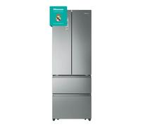 Frigorífico Hisense Puerta Francesa 485L C Plata Acero Inoxidable Pantalla LED