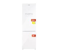 Frigorífico combi evvo f55w glass, 226 l + 96 l, total no frost,cristal blanco