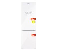 Frigorífico Combi Evvo Home EVVO F55W Glass Total No Frost 186cm 322L D Blanco