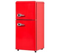Frigorífico Con Congelador 22L,Combinación De Frigorífico-Congelador 60L,86,8Cm De Alto,45,5Cm De Ancho, Diseño De Doble Puerta,102Kwh/Año,7 Ajustes De Temperatura,Iluminación LED,Red