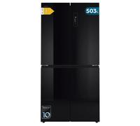 Frigorífico Cuatro Puertas Cecotec Bolero CoolMarket 4D 503 No Frost 177.5cm 503L E Negro Cristal Display Inverter