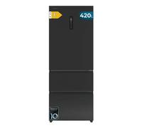 Frigorífico Cuatro Puertas Cecotec Bolero CoolMarket FD 420 Dark E Total No Frost 185 cm 420L E Negro Display LED Inverter