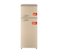 Frigorífico Dos Puertas Evvo F45BG Defrost 148,5cm 215L E Beige