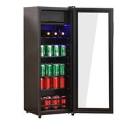 Frigorífico mini 109,5cm 128l de acero inoxidable con 1 puerta,negro