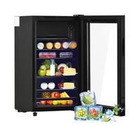 Frigorífico mini 71,6cm 76l de acero inoxidable con 1 puerta y luz led,negro