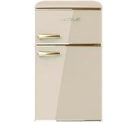 Frigorífico Mini Cecotec Bolero CoolMarket 2D Origin 86 Defrost 89,3cm 86L E Beige Retro