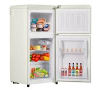 Frigorífico mini retro 88,8cm 60l de hierro y plástico con 2 puertas y luz led,blanco