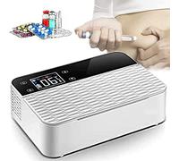 Frigorífico portátil de insulina médica, refrigerador USB para Almacenamiento de insulina y Gotas para los Ojos, Control de Temperatura a 2 8 Grados Celsius, Incluye 2 Pilas